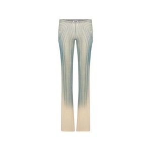 Jean Paul Gaultier Spiral Mesh Pants Ecru And Aqua - NWT